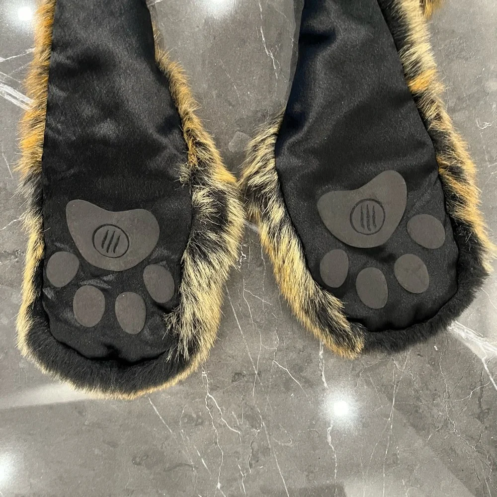 SpiritHoods Faux Fur Fox Scarf in Brown and Black